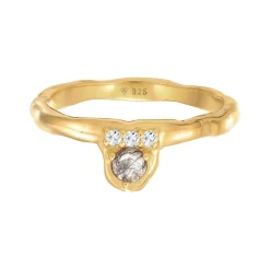 Elli "Ring Organic | Quartz, Topas ( Weiß )< Ringe|Vergoldet