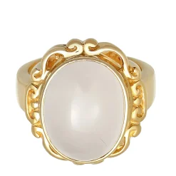 Elli "Ring Ornament | Mondstein ( Weiß )< Symbol-schmuck|Ringe