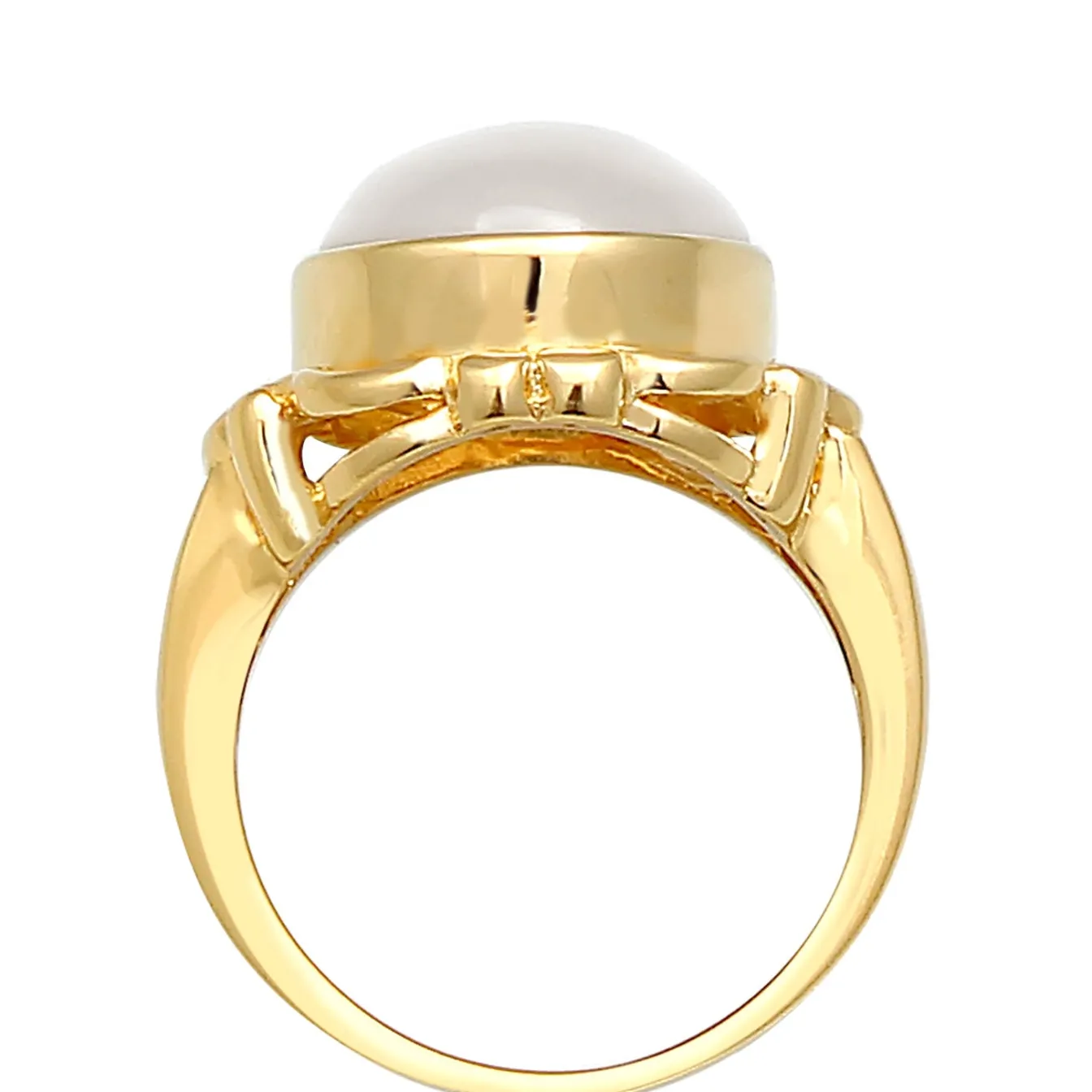 Elli "Ring Ornament | Mondstein ( Weiß )< Symbol-schmuck|Ringe