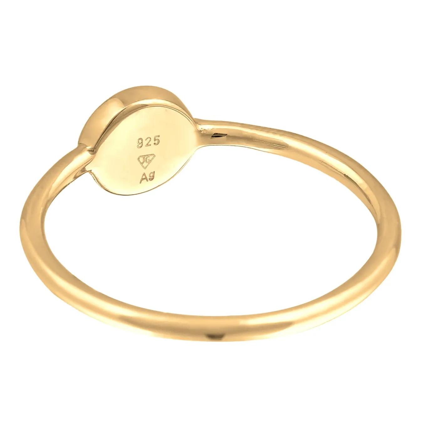 Elli "Ring Plättchen | Emaille< Ringe|Vergoldet