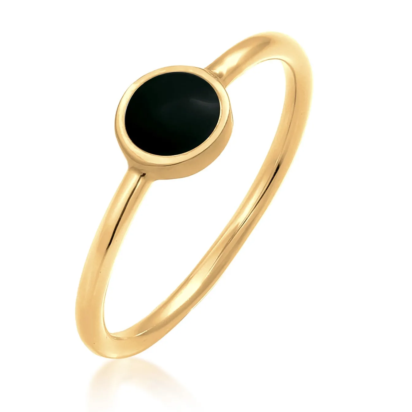 Elli "Ring Plättchen | Emaille< Ringe|Vergoldet