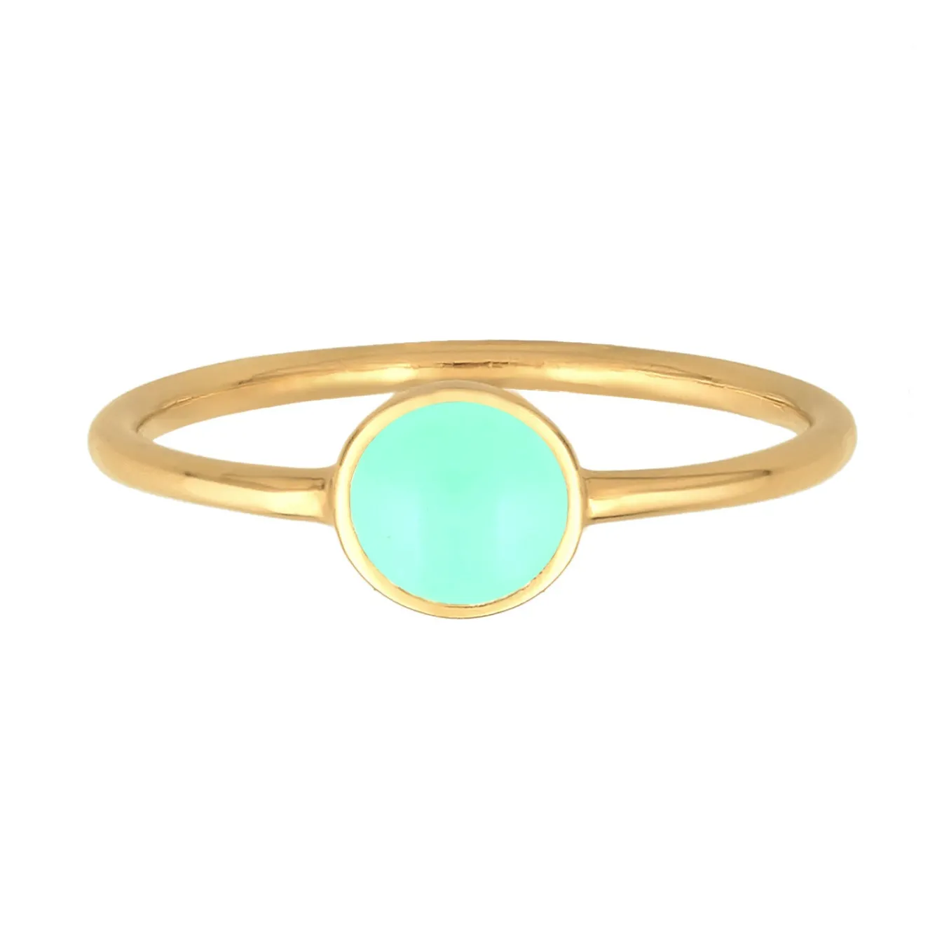 Elli "Ring Plättchen | Emaille< Ringe|Vergoldet