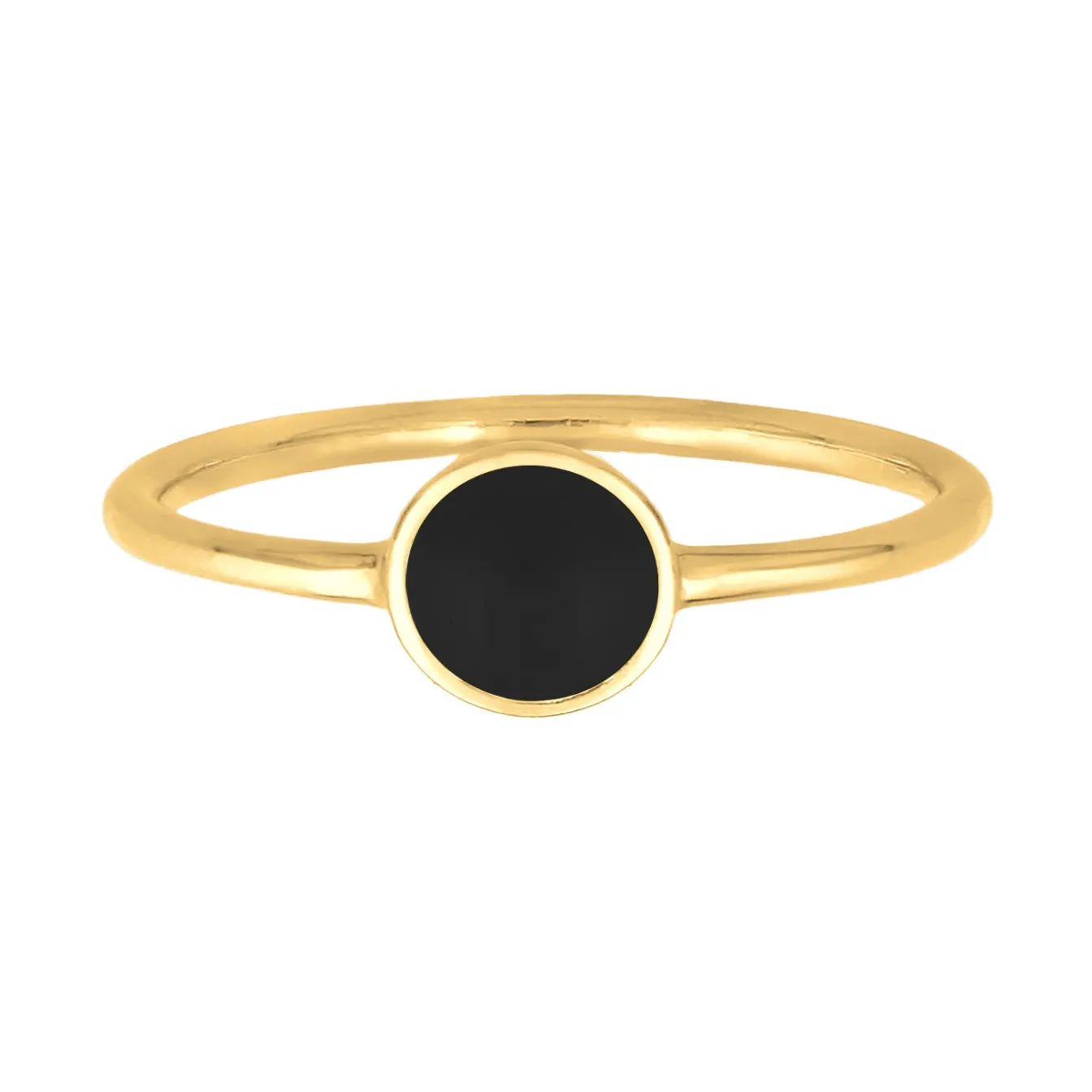 Elli "Ring Plättchen | Emaille< Ringe|Vergoldet