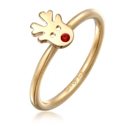 Elli "Ring Rentier | Kristall (Rot)< Vergoldet|Ringe