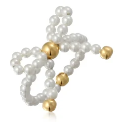 Elli "Ring Schleife | Muschelkernperlen< Symbol-schmuck|Perlen