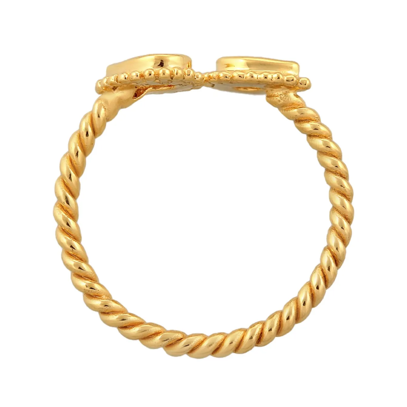 Elli "Ring Tropfen Gedreht | Zirkonia (Weiß)< Ringe|Vergoldet