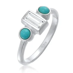 Elli "Ring Verlobung | Topas (weiß), Howlith (türkis)< Letzte Chance|Ringe