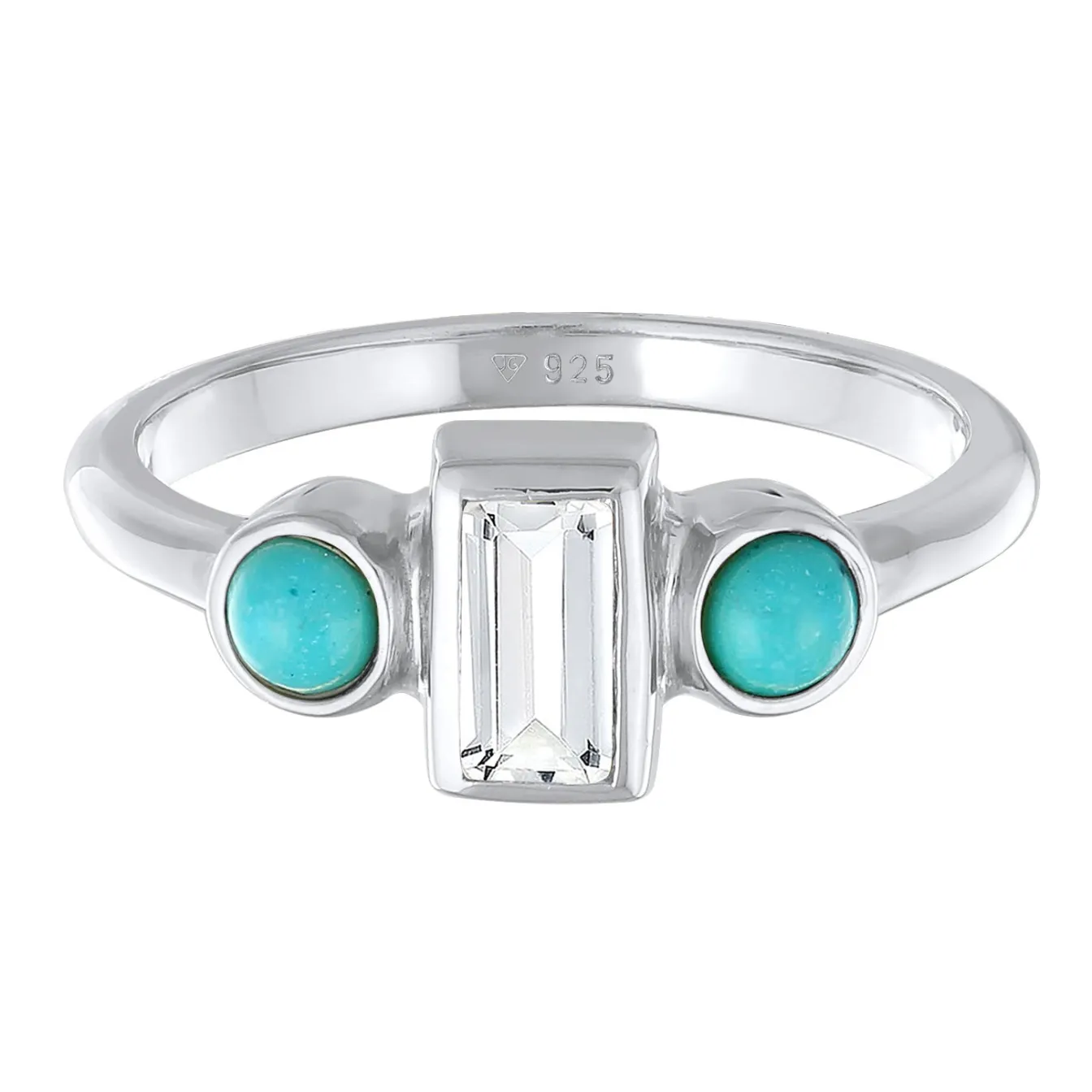 Elli "Ring Verlobung | Topas (weiß), Howlith (türkis)< Letzte Chance|Ringe