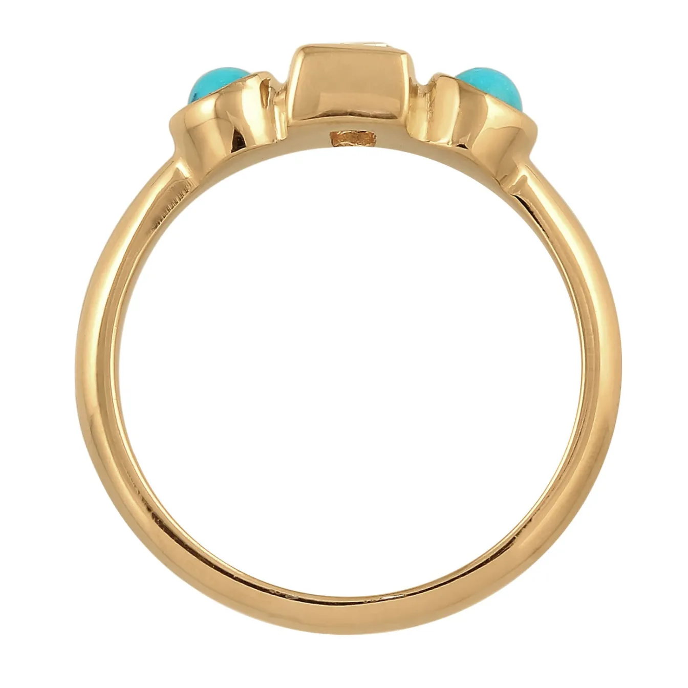 Elli "Ring Verlobung | Topas (weiß), Howlith (türkis)< Letzte Chance|Ringe