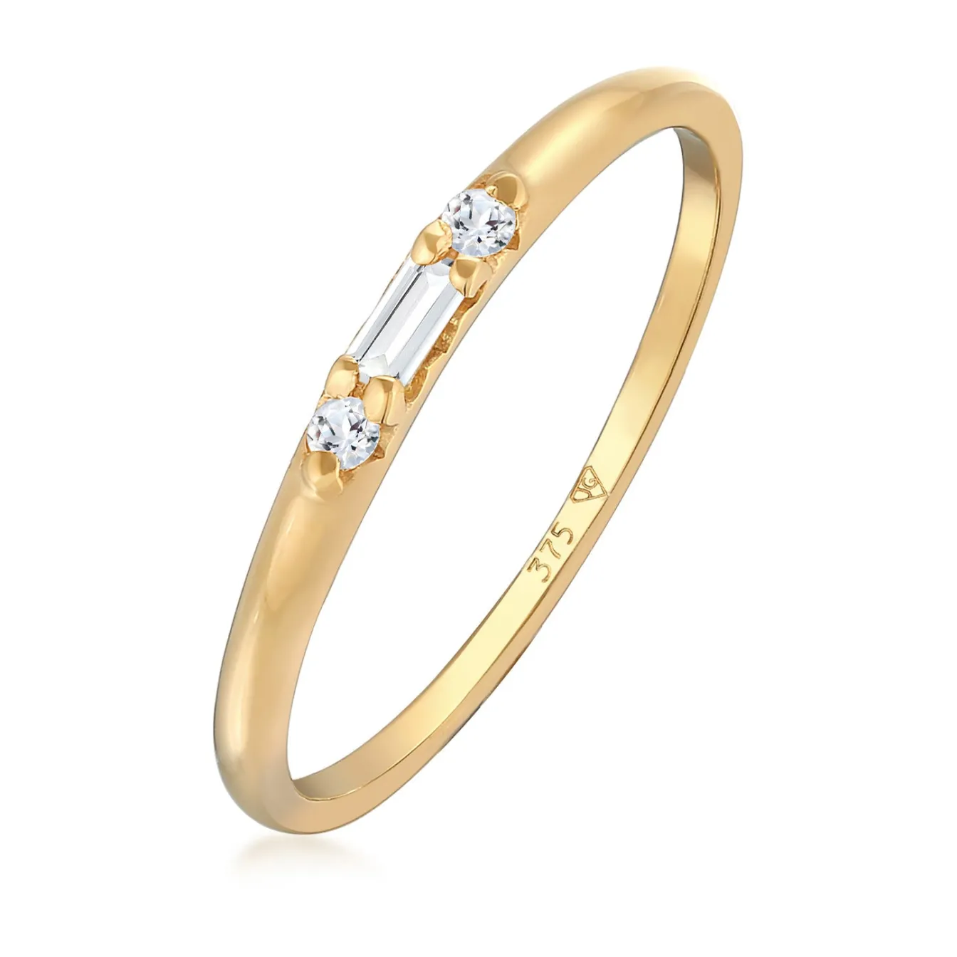 Elli "Ring Verlobung | Topas (Weiß)< Ringe|Echtgold