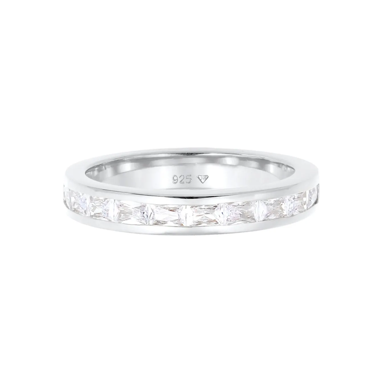 Elli "Ring Verlobungsring | Zirkonia ( Weiß )< Ringe|Silber