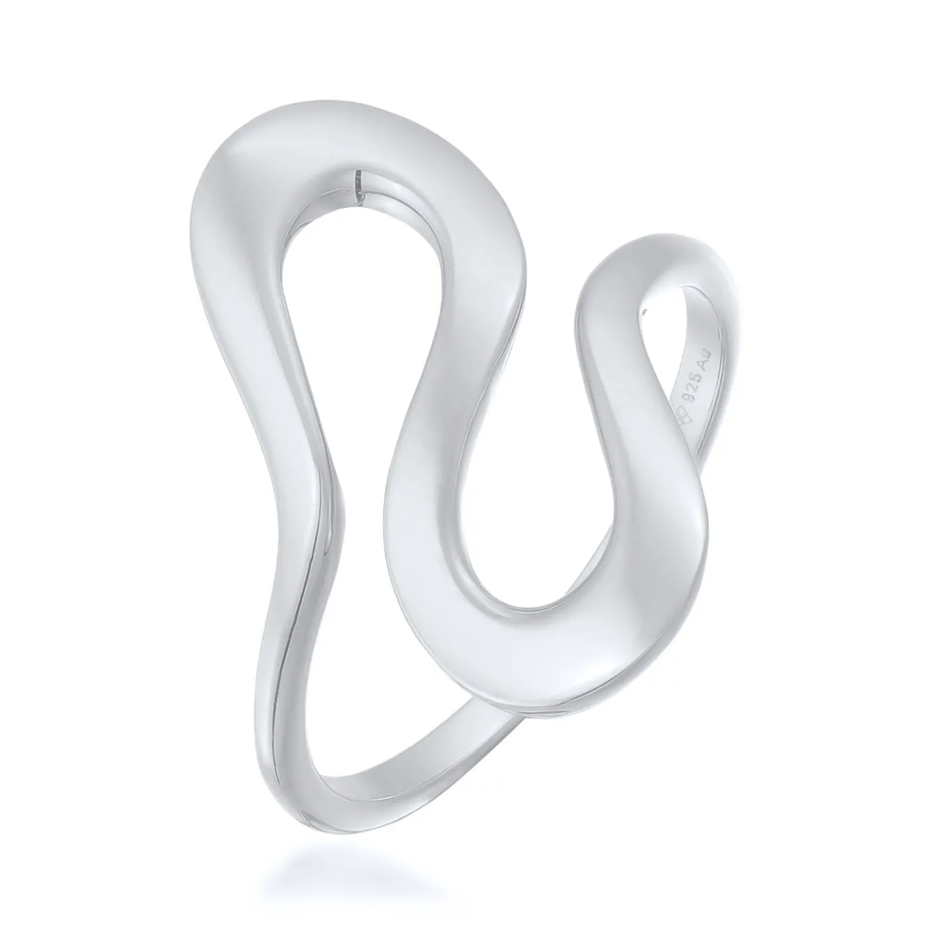 Elli "Ring Welle Organic< Vergoldet|Symbol-schmuck