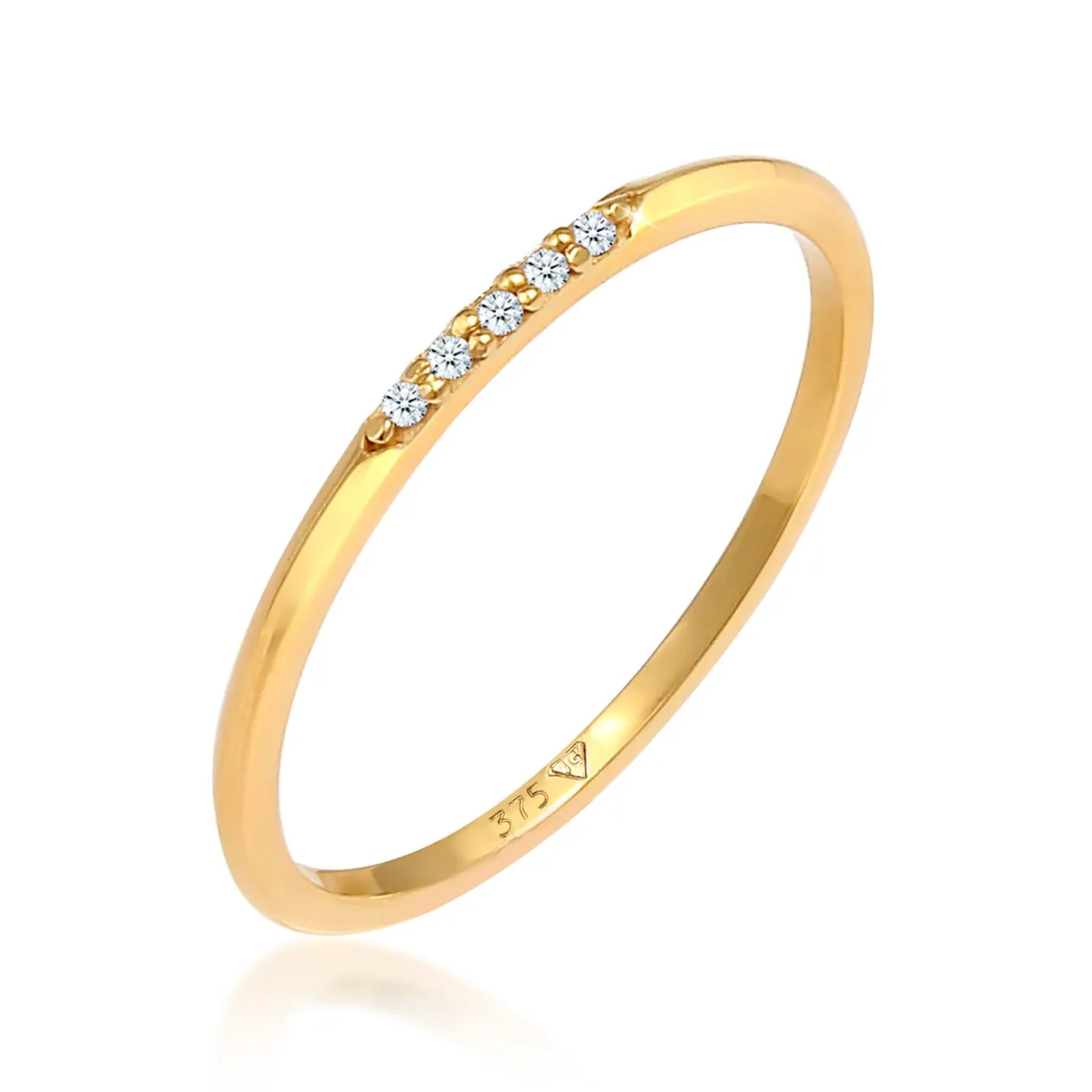 Elli "Ringset | Diamant ( Weiß, 0,025 ct )< Ringe|Echtgold