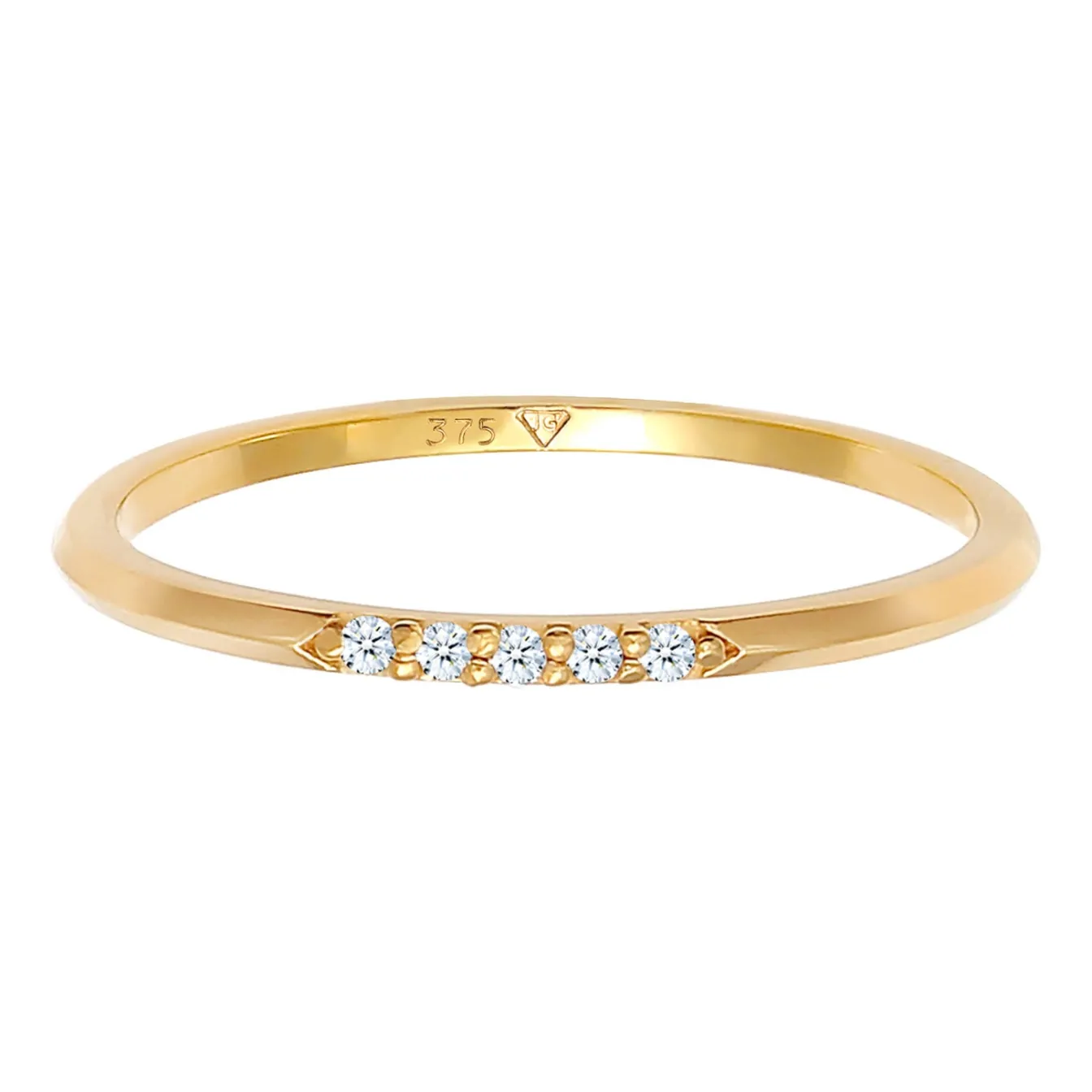 Elli "Ringset | Diamant ( Weiß, 0,025 ct )< Ringe|Echtgold