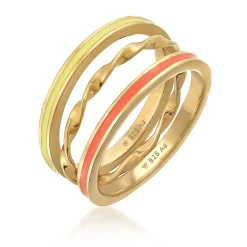 Elli "Ringset | Emaille (Lila)< Ringe|Silber