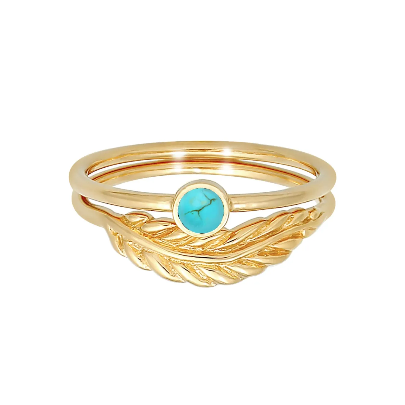 Elli "Ringset | Howlith ( Türkis )< Ringe|Silber