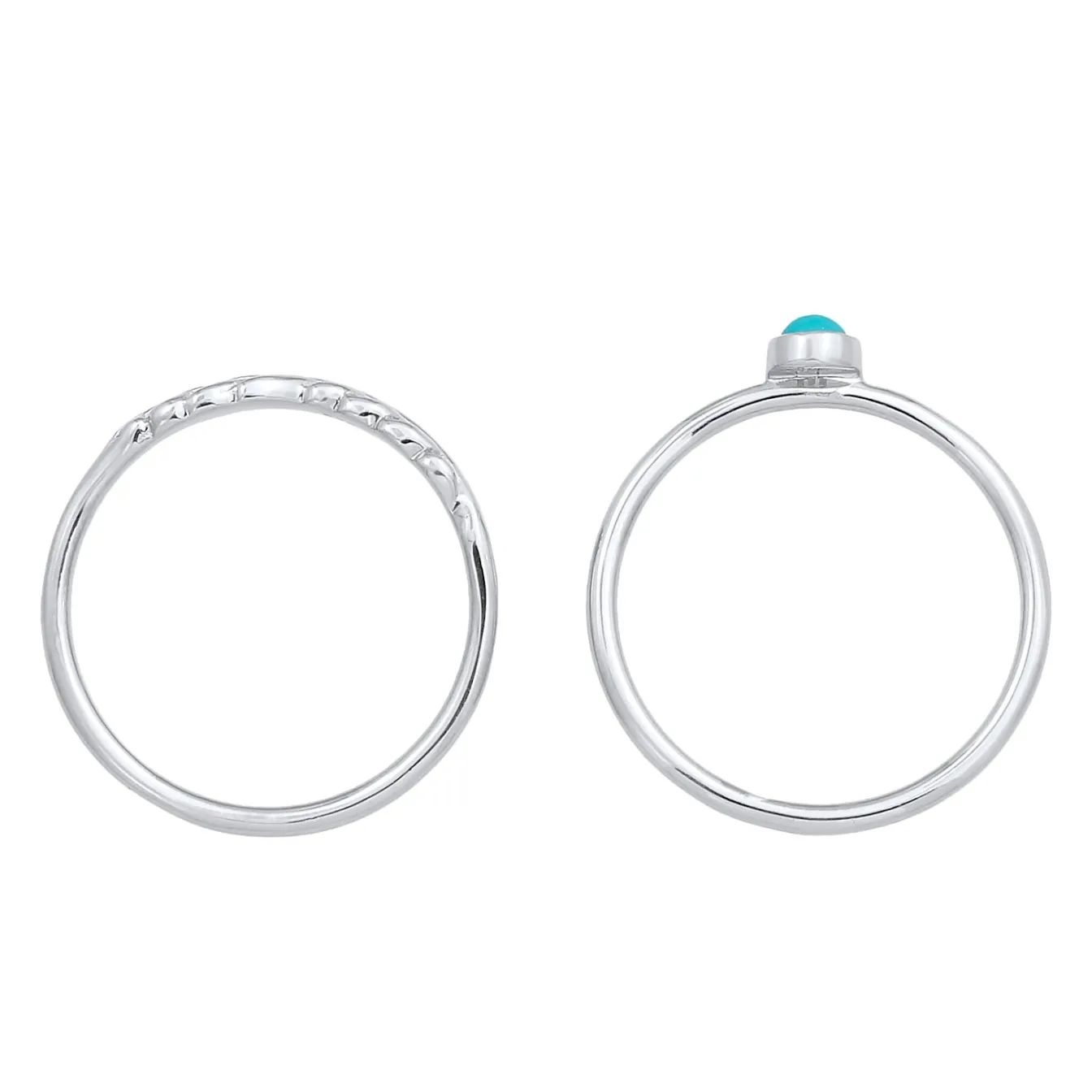 Elli "Ringset | Howlith ( Türkis )< Ringe|Silber