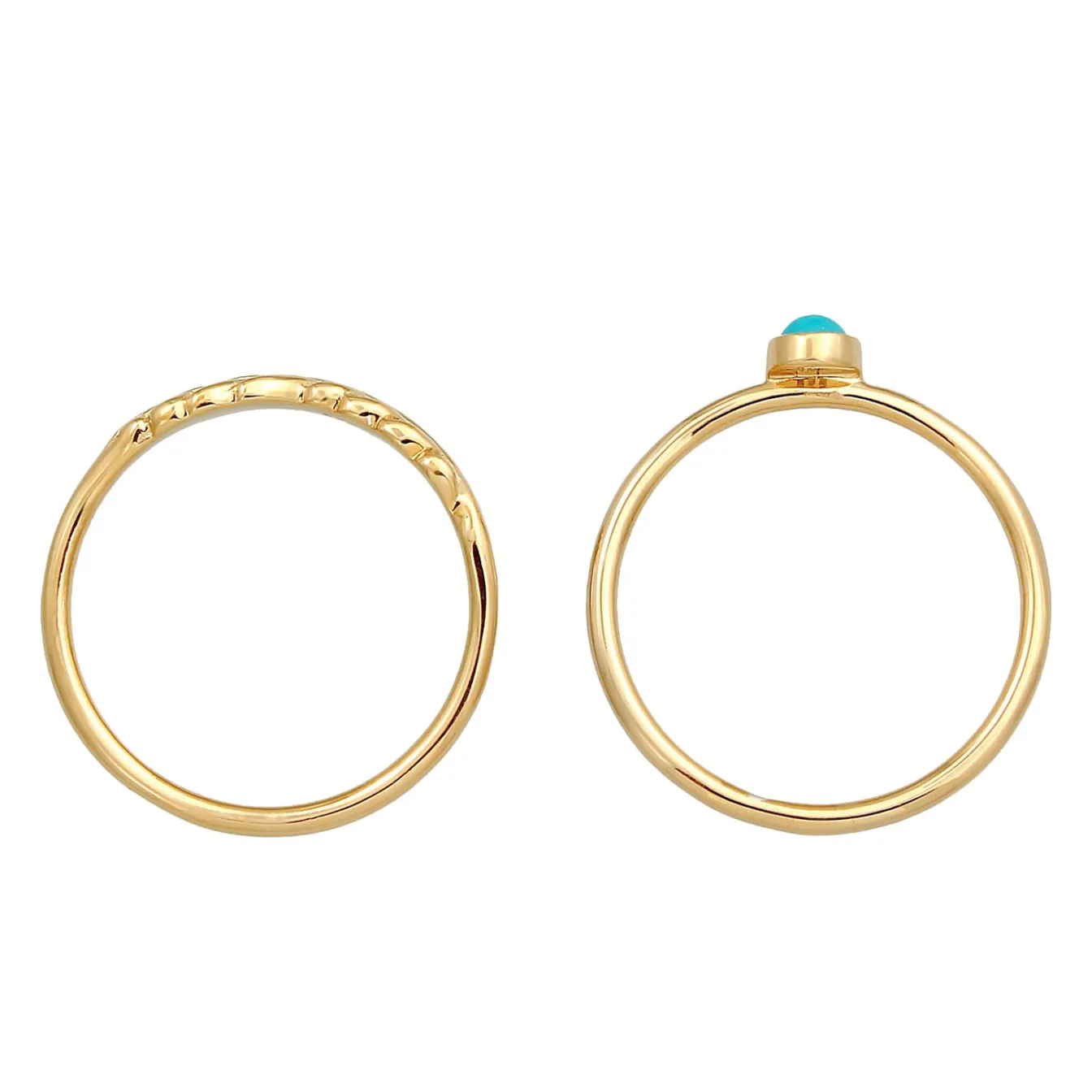 Elli "Ringset | Howlith ( Türkis )< Ringe|Silber
