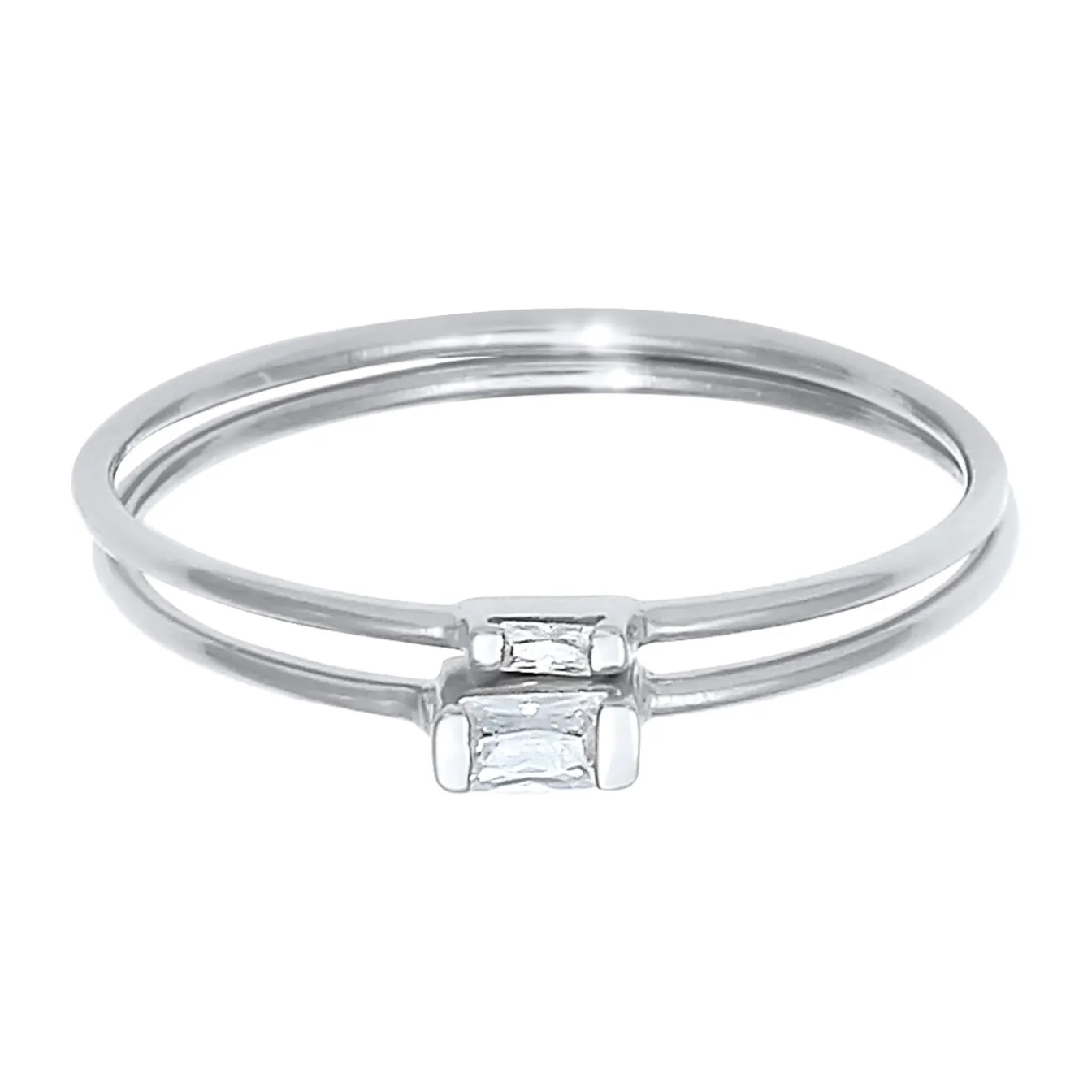 Elli "Ringset | Zirkonia ( Weiß )< Ringe|Silber