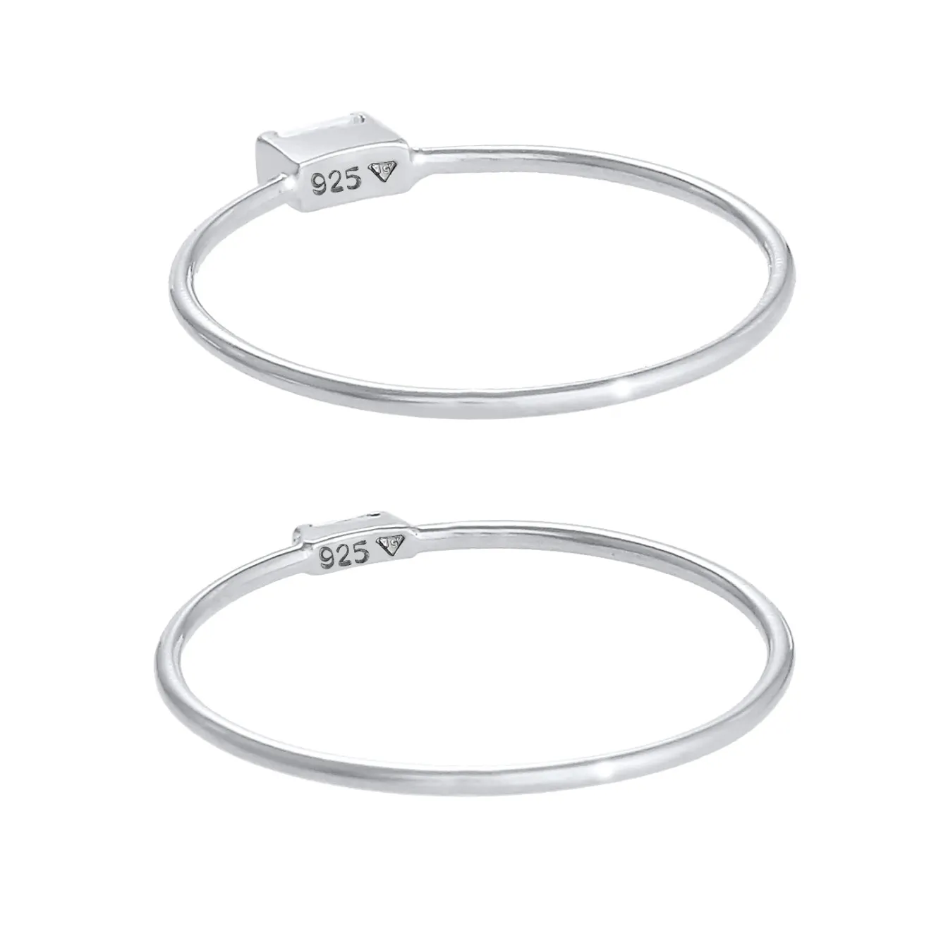 Elli "Ringset | Zirkonia ( Weiß )< Ringe|Silber