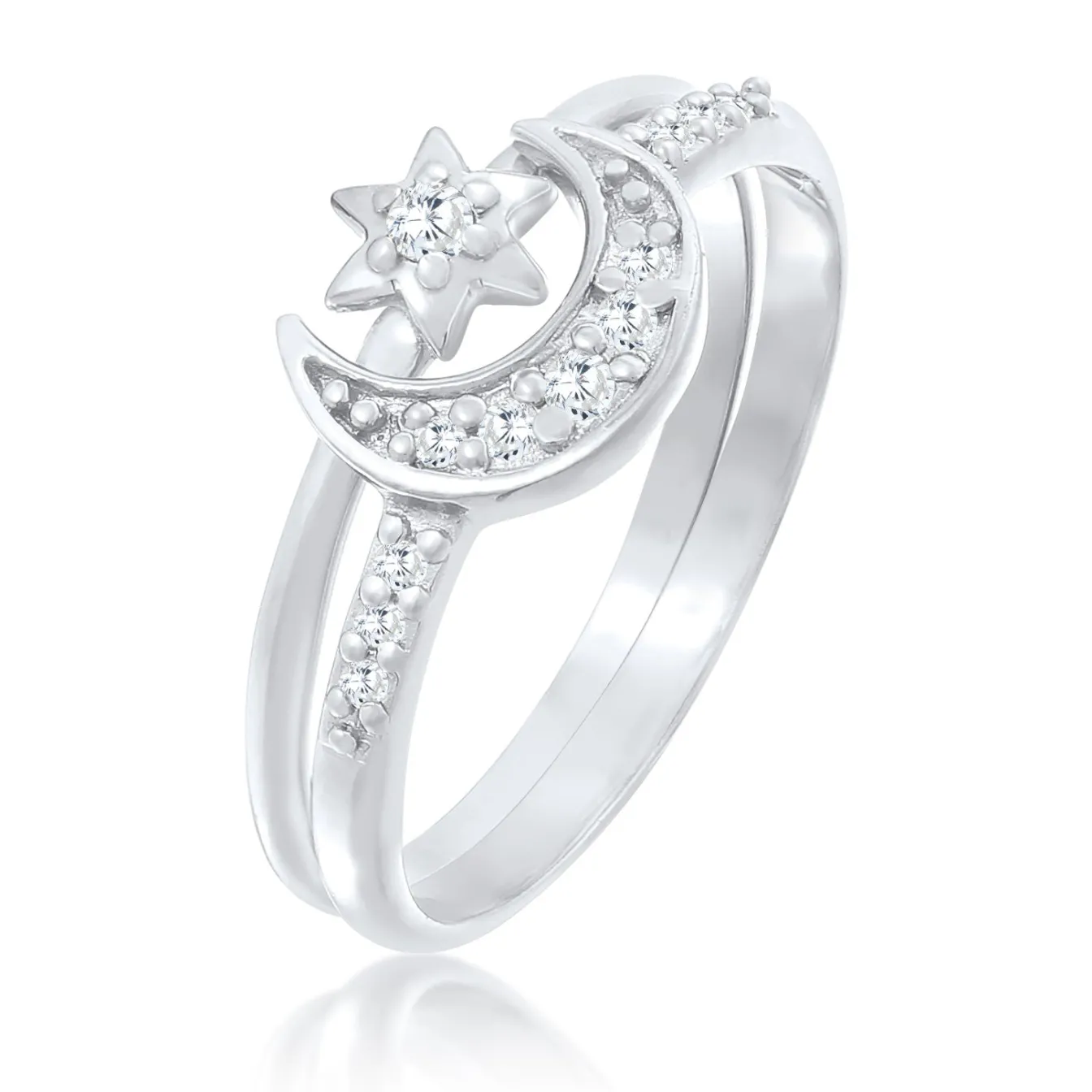 Elli "Ringset Astro | Zirkonia ( Weiß )< Symbol-schmuck|Ringe