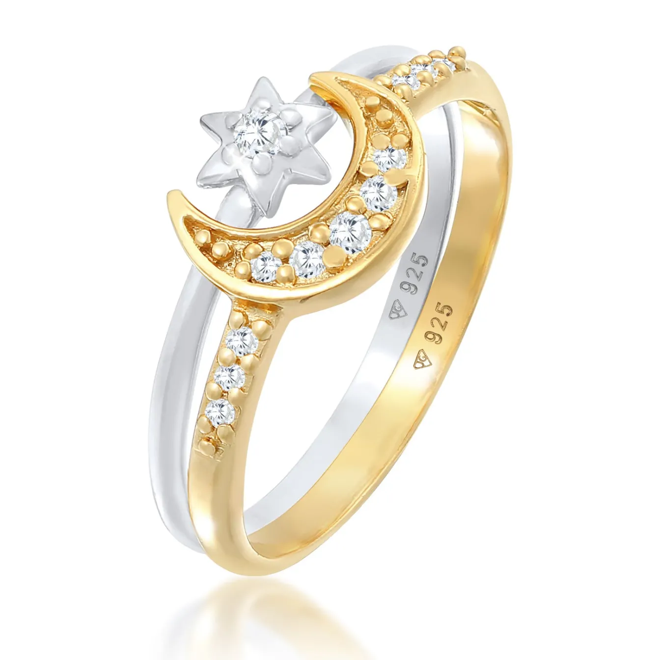 Elli "Ringset Astro | Zirkonia ( Weiß )< Symbol-schmuck|Ringe