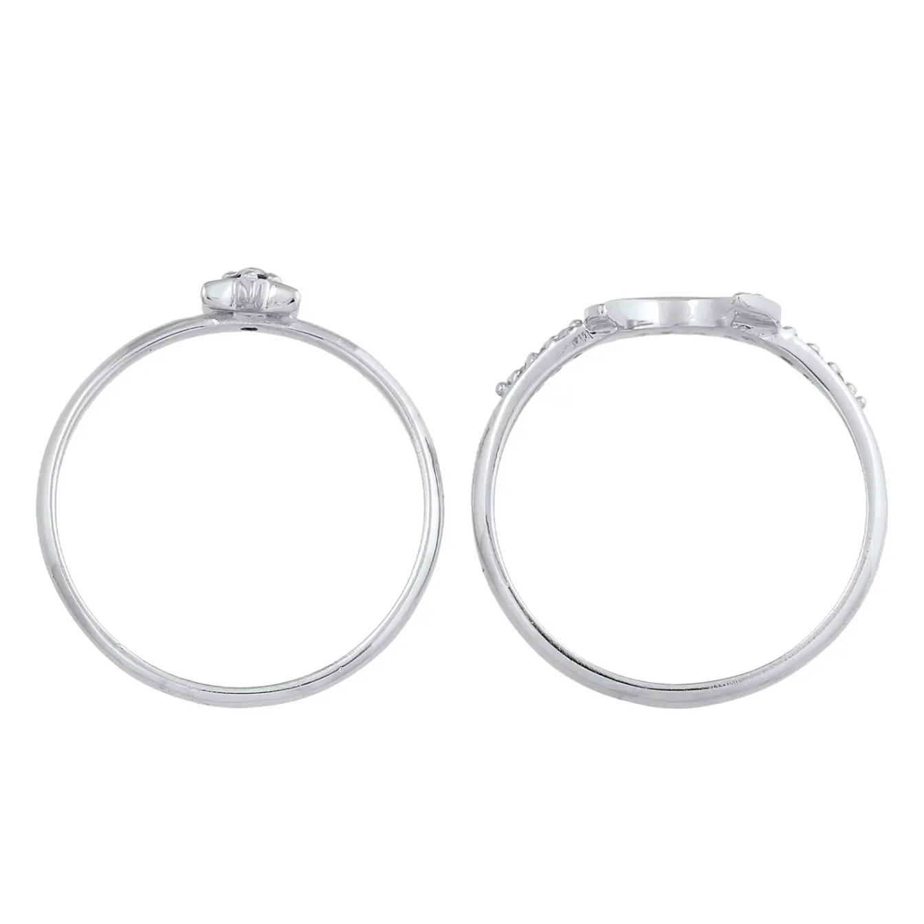 Elli "Ringset Astro | Zirkonia ( Weiß )< Symbol-schmuck|Ringe