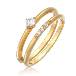 Elli "Ring-Set Basic | Zirkonia (Weiß)< Ringe|Silber
