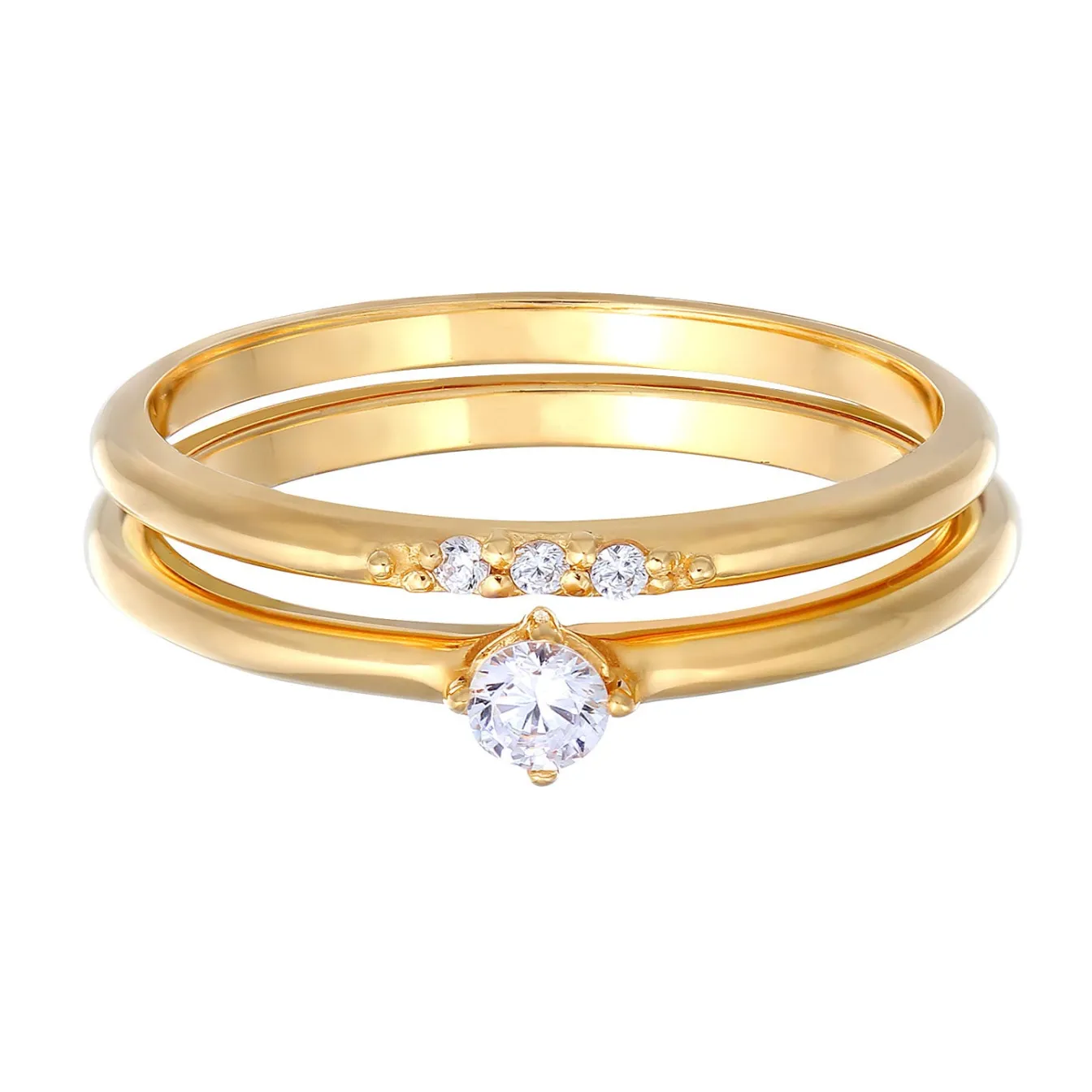 Elli "Ring-Set Basic | Zirkonia (Weiß)< Ringe|Silber