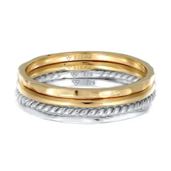 Elli "Ringset Bicolor< Ringe|Silber