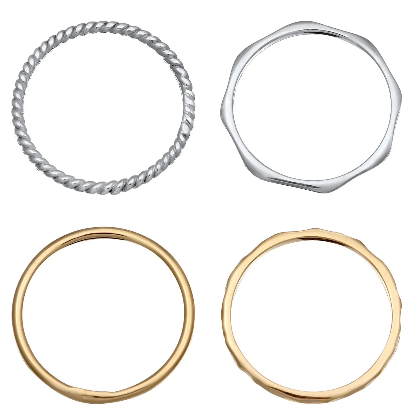Elli "Ringset Bicolor< Ringe|Silber