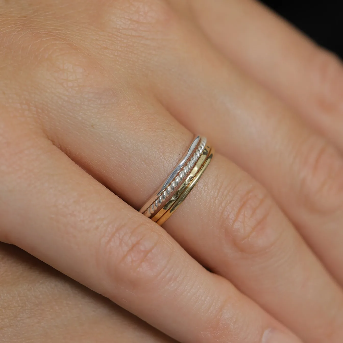 Elli "Ringset Bicolor< Ringe|Silber