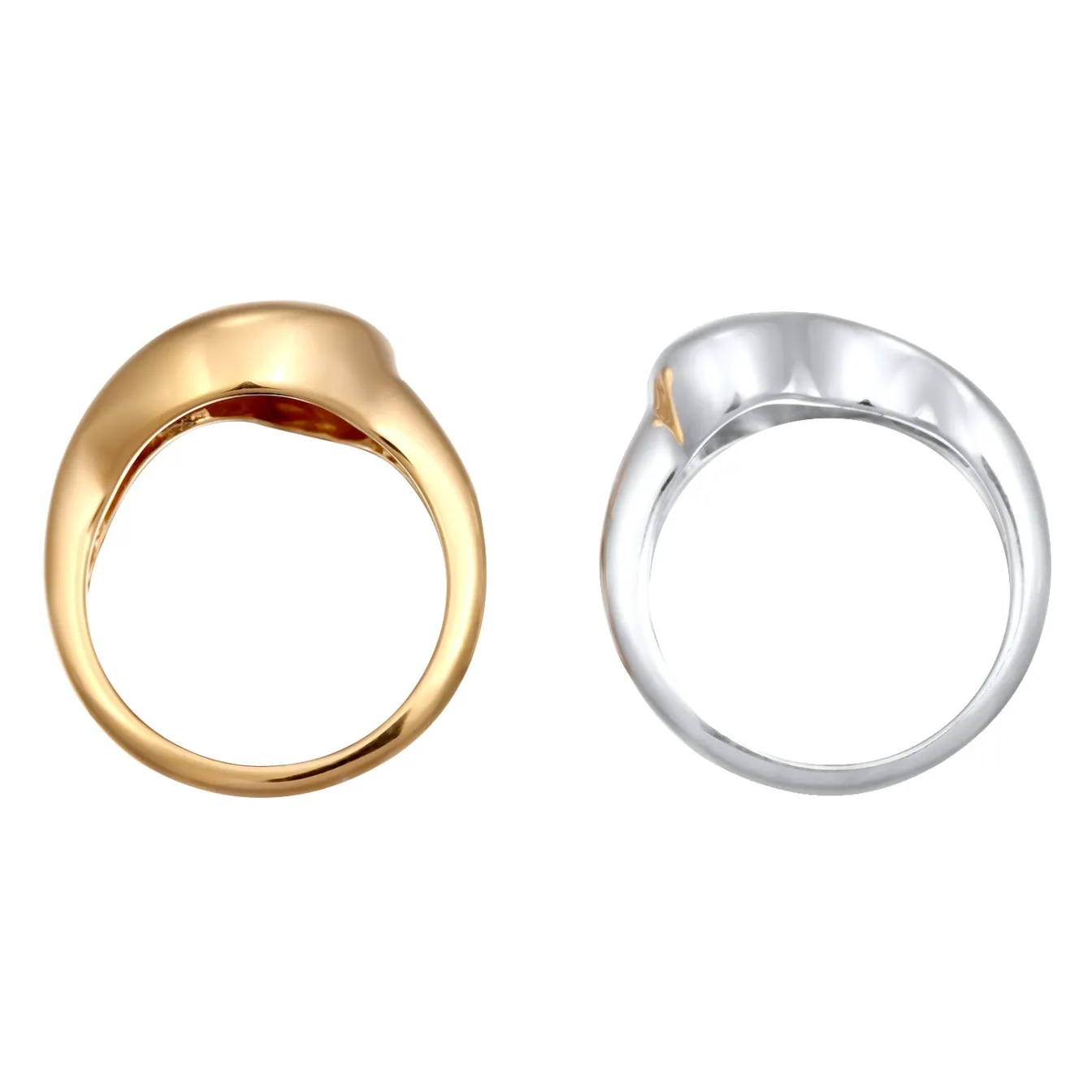 Elli "Ringset Bicolor Ying Yang< Vergoldet|Ringe