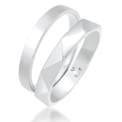 Elli "Ringset Geo< Ringe|Silber