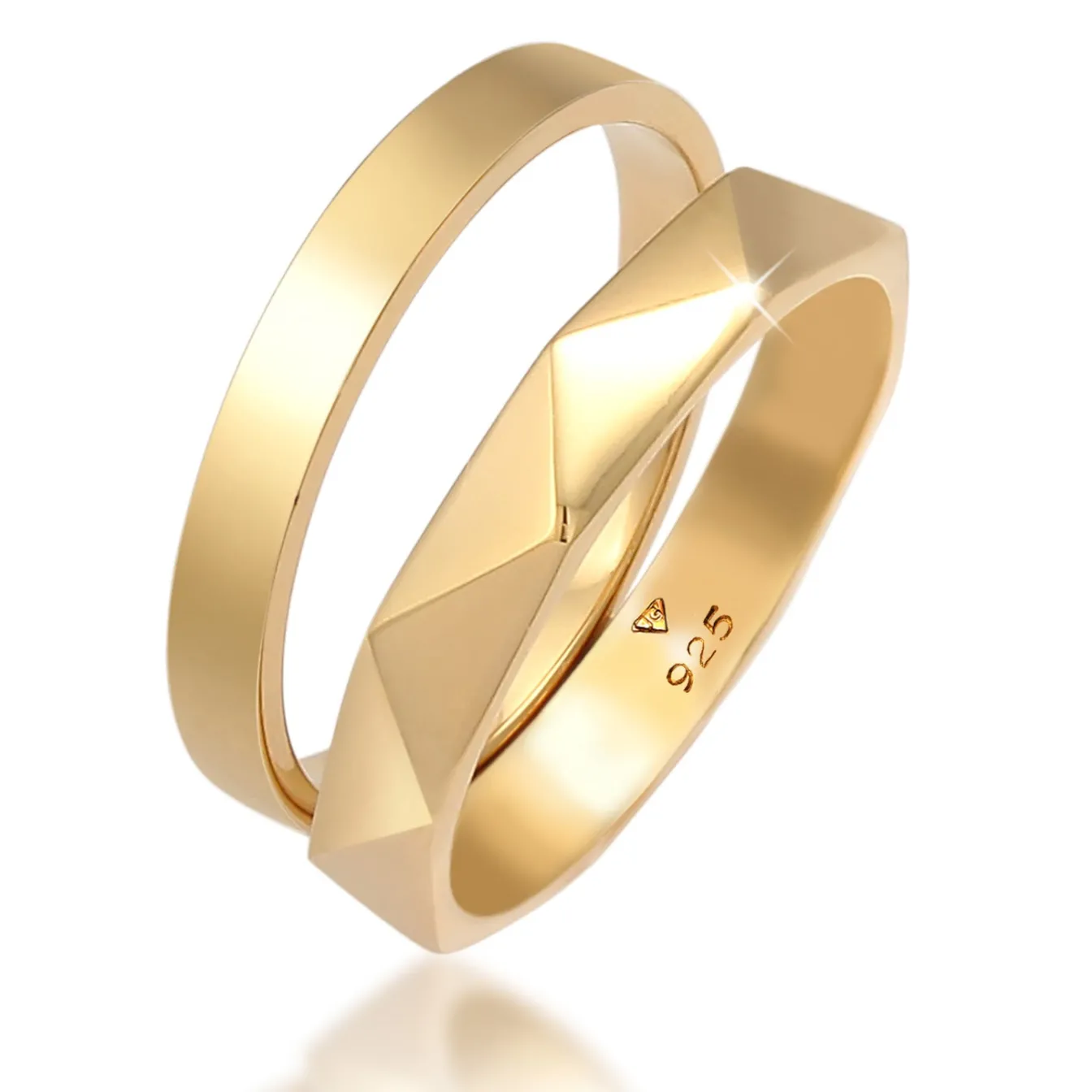 Elli "Ringset Geo< Ringe|Silber