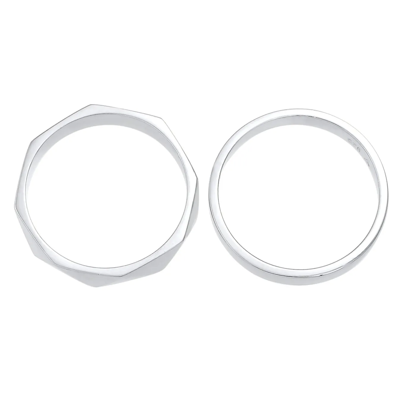 Elli "Ringset Geo< Ringe|Silber