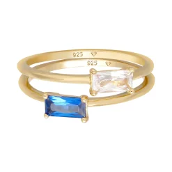 Elli "Ringset Geo | Saphir ( Blau )< Ringe|Vergoldet