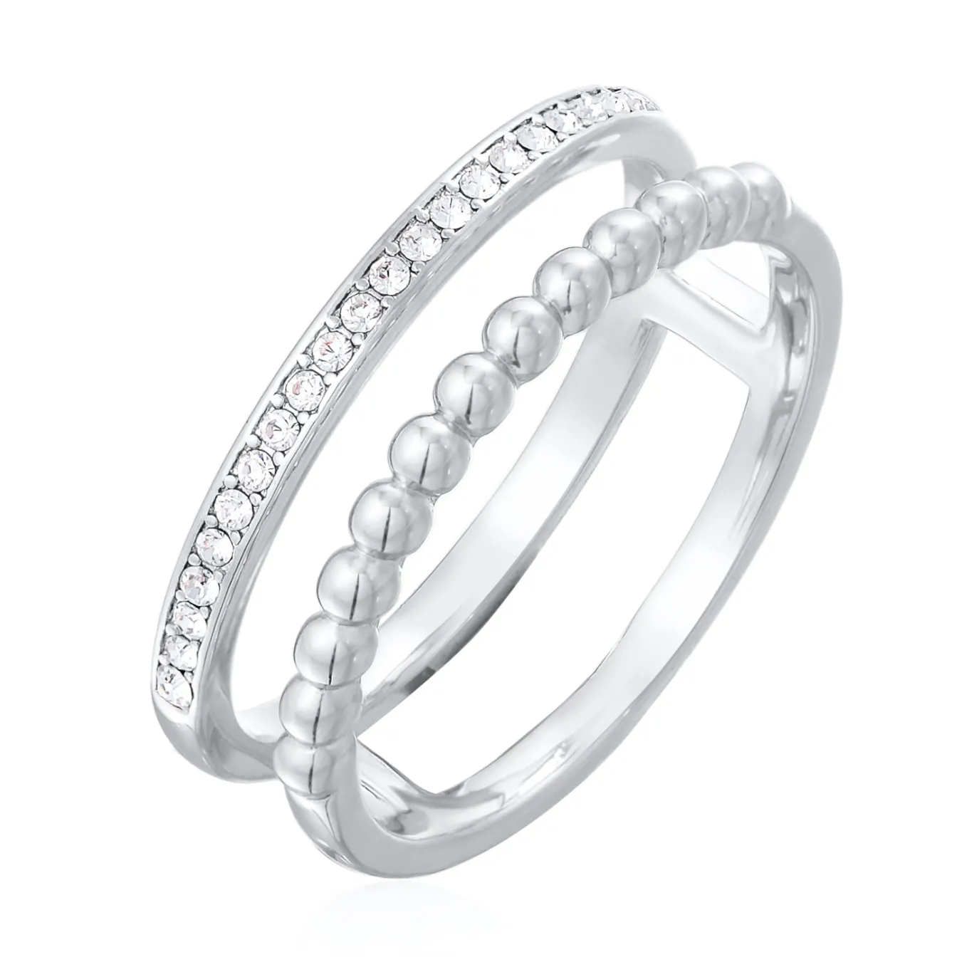 Elli "Ringset Kugeln | Kristalle (Weiß)< Ringe