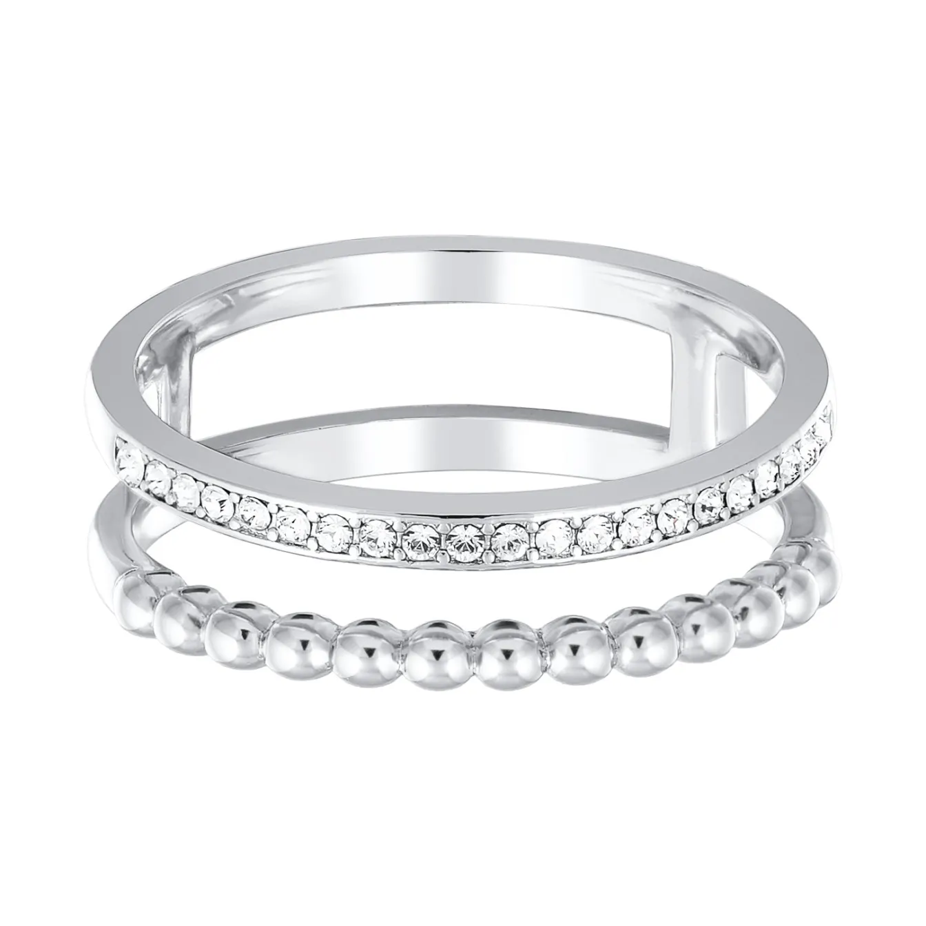 Elli "Ringset Kugeln | Kristalle (Weiß)< Ringe