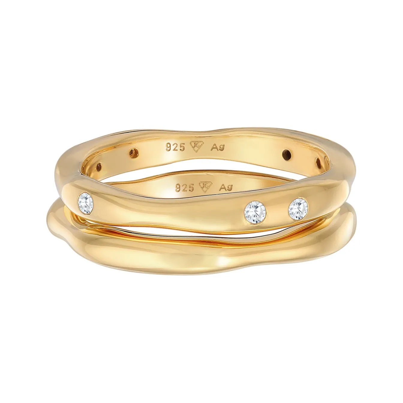 Elli "Ringset Organic | Zirkonia (Weiß)< Letzte Chance|Ringe