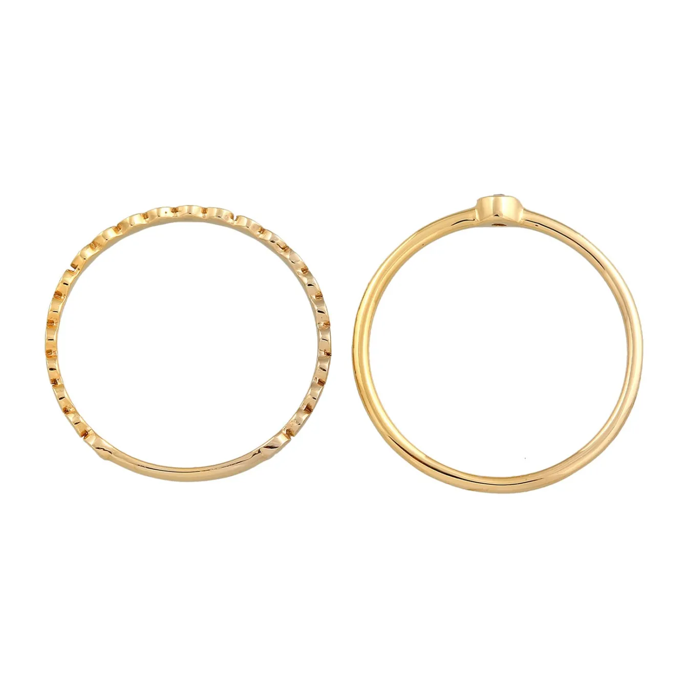 Elli "Ring-Set Solitär | Diamant (0,3 ct.)< Ringe|Echtgold