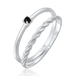 Elli "Ringset Twisted | Synth. Perle< Perlen|Ringe