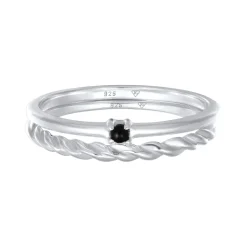 Elli "Ringset Twisted | Synth. Perle< Perlen|Ringe