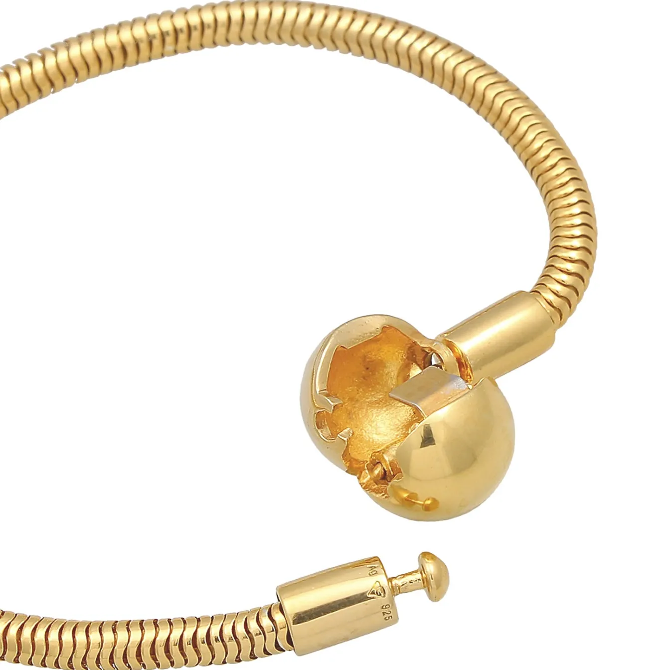 Elli "Schlangen-Armband Kugel< Armbänder|Silber