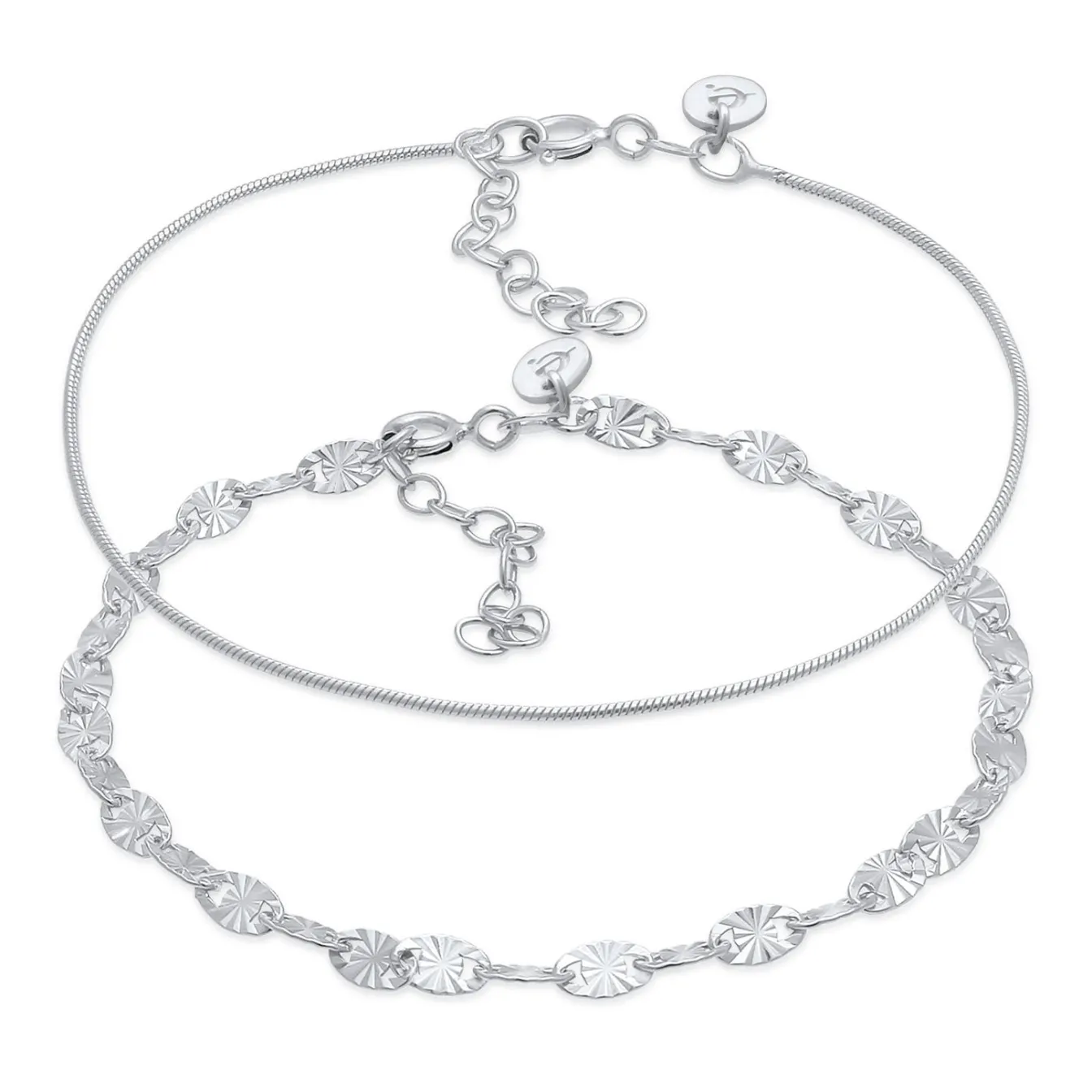 Elli "Schlangen-Armbandset< Armbänder|Silber