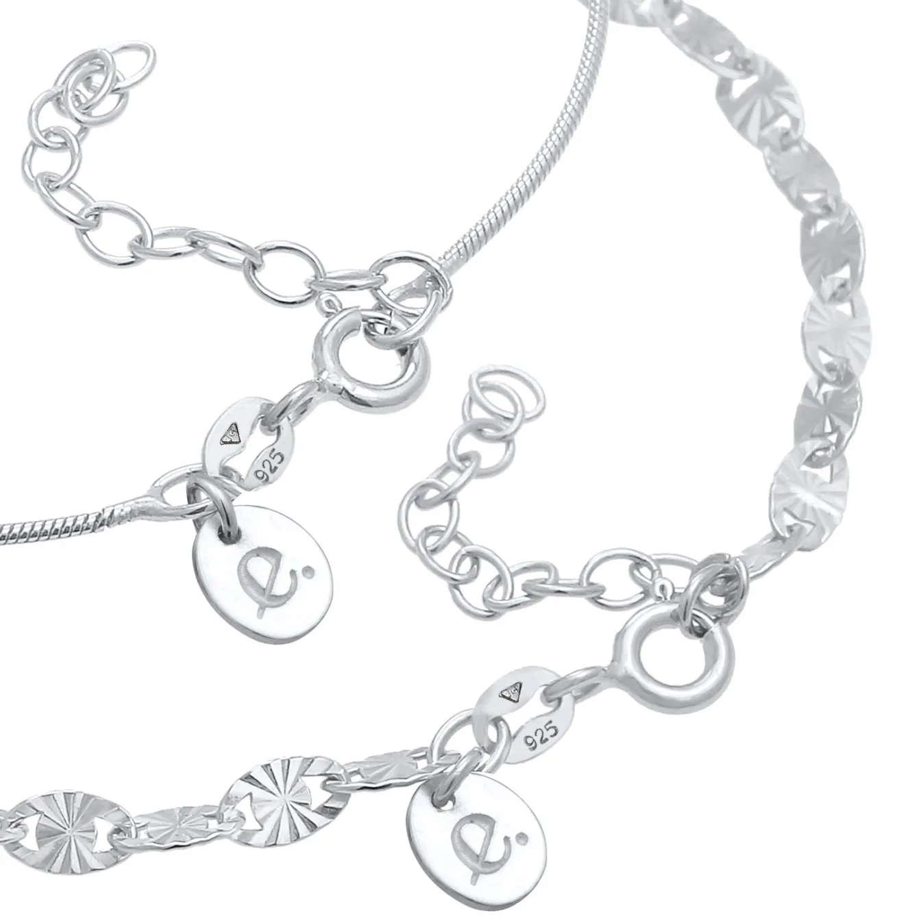 Elli "Schlangen-Armbandset< Armbänder|Silber