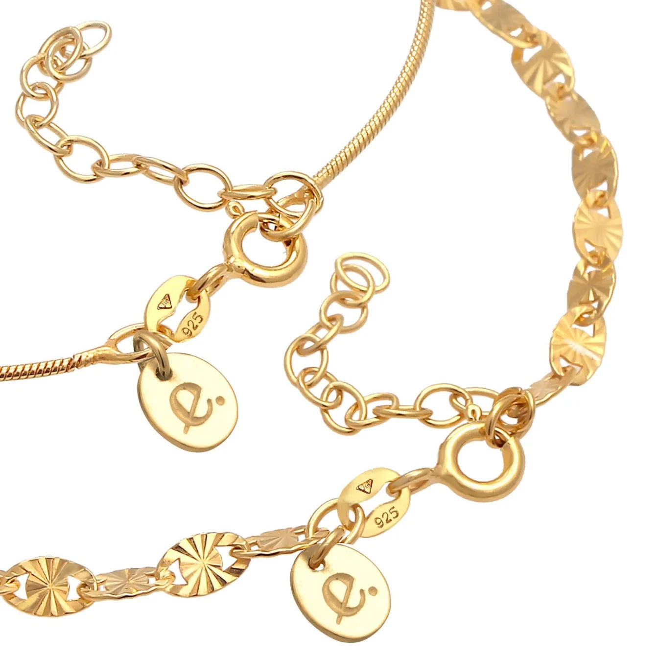 Elli "Schlangen-Armbandset< Armbänder|Silber
