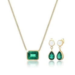Elli "Schmuckset  | Mondstein ( Weiß )< Schmucksets|Schmucksets