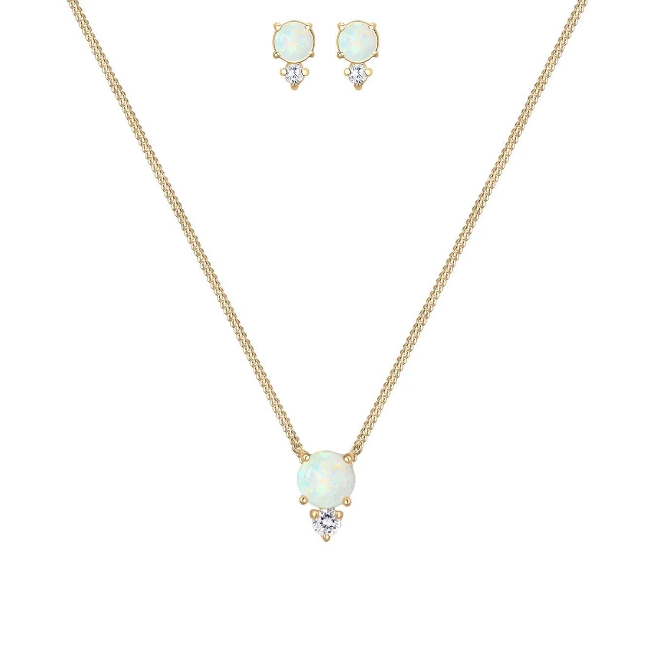 Elli "Schmuckset | Opal ( Weiß )< Schmucksets|Schmucksets