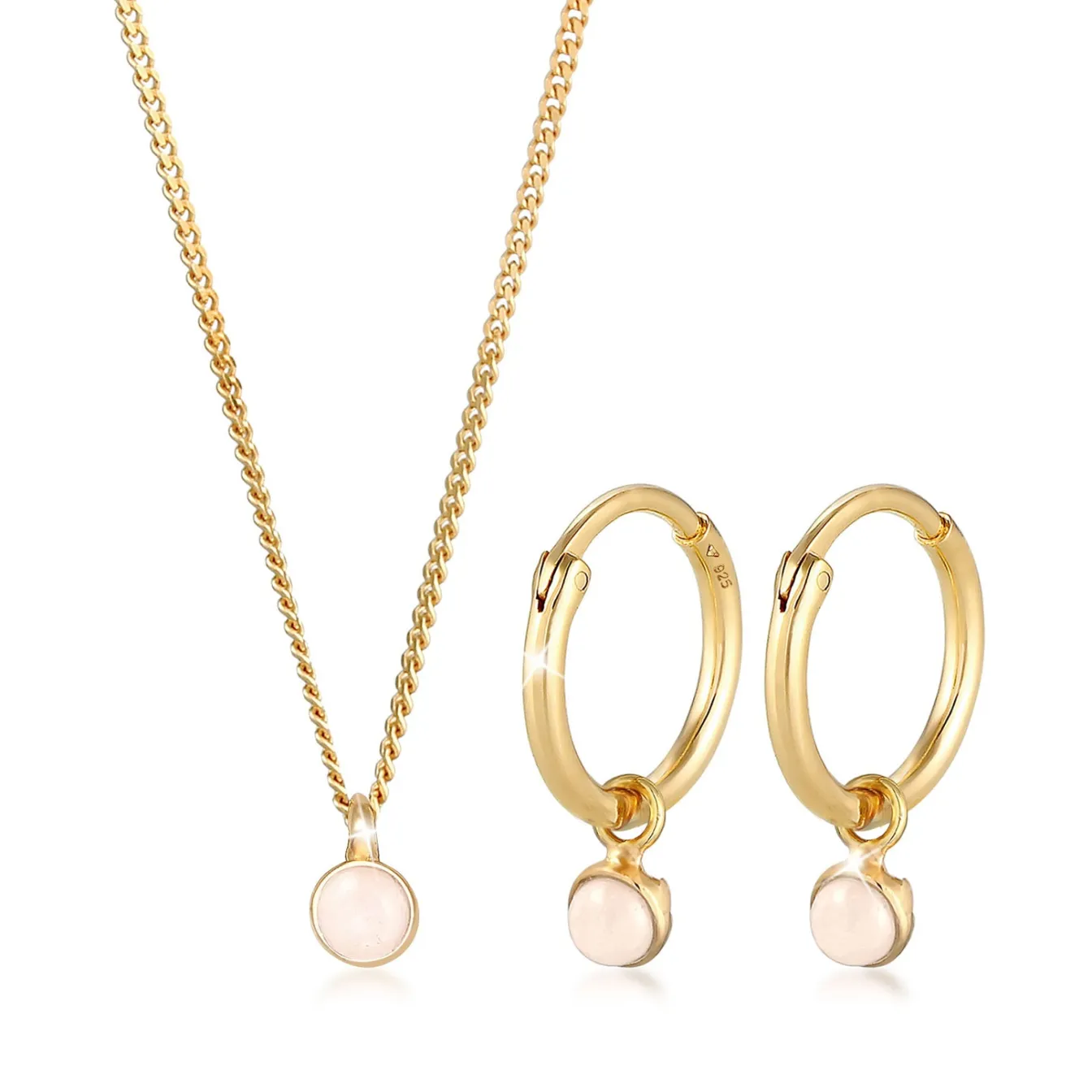 Elli "Schmuckset | Quarz ( Rosa )< Schmucksets|Schmucksets
